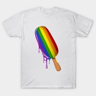 LGBT Shirt Support, Ice Cream Rainbow Flag Lesbian Gay Pride T-Shirt